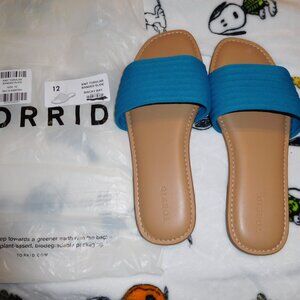 NEW SIZE 12 TORRID Knit Banded Slide (WW) BISCAY BAY BLUE